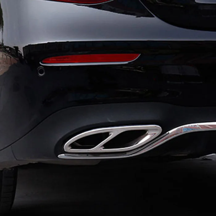 

Top Quality For Mercedes Benz GLC A B C EClass W205 Coupe W213 W176 W246 -17 Car Accessory AMG Exhaust Cover Trim 304 Steel