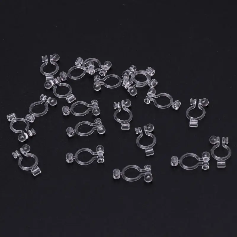 

20Pcs Invisible Clip-on Earring Converters for Non Pierced Ears Jewelry Findings R2LE