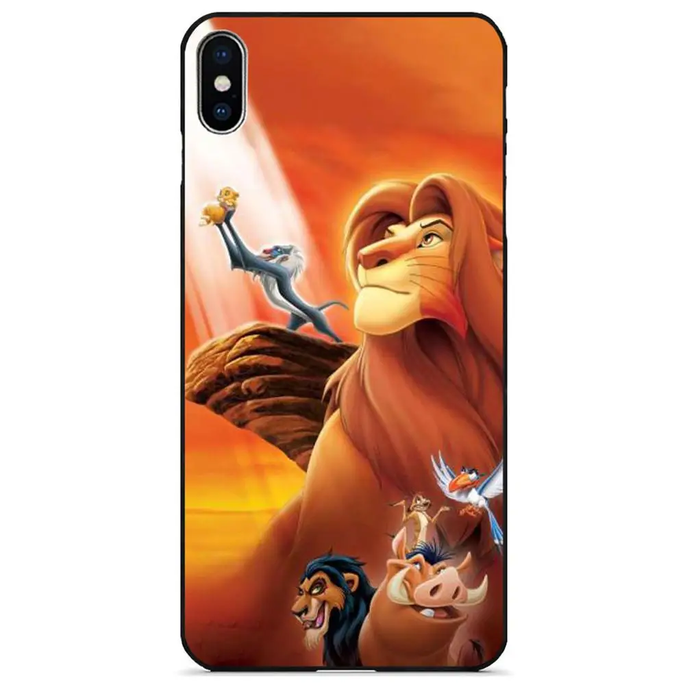 P0223B Милый мультяшный силиконовый чехол для iphone xr x xs max 8 plus 7 7plus 6 6s 11 pro max THE LI0N KING анти-осень мягкий чехол на заднюю панель телефона - Цвет: P0223B