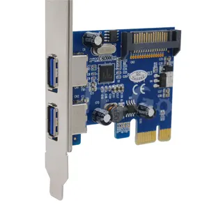 2 Port SuperSpeed USB 3.0 PCI-E PCIE PCI Express sata power supplyAdapter usb3.0 Converter Card nec 720200 chipset Low Profile