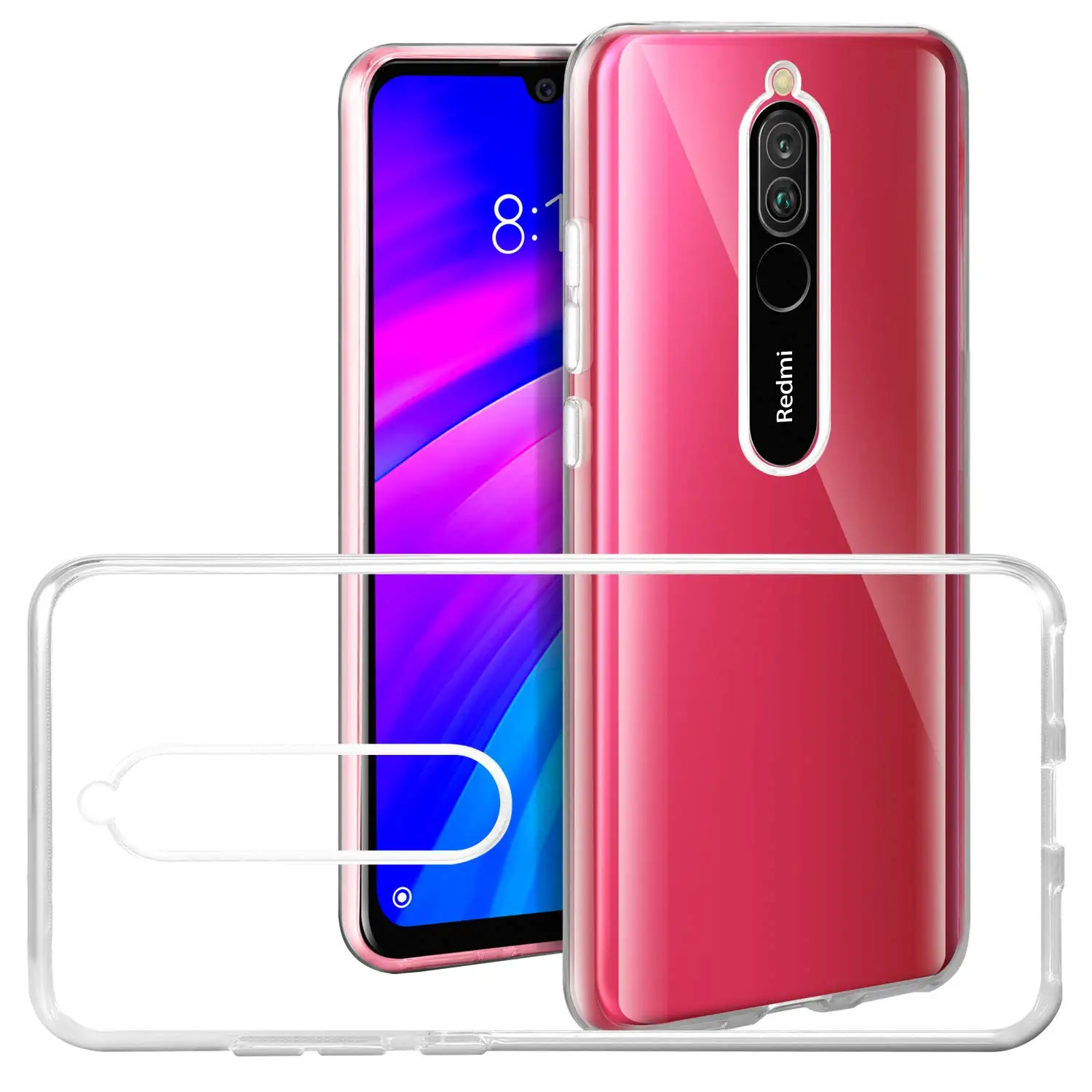 Прозрачный чехол из ТПУ для Xiaomi Redmi Note 8 Pro Note8 7 7A K20 Pro mi 9 SE A3 8 до 9 лет глобальная версия mi 9 мягкий пластик, ТПУ чехол - Цвет: Бежевый
