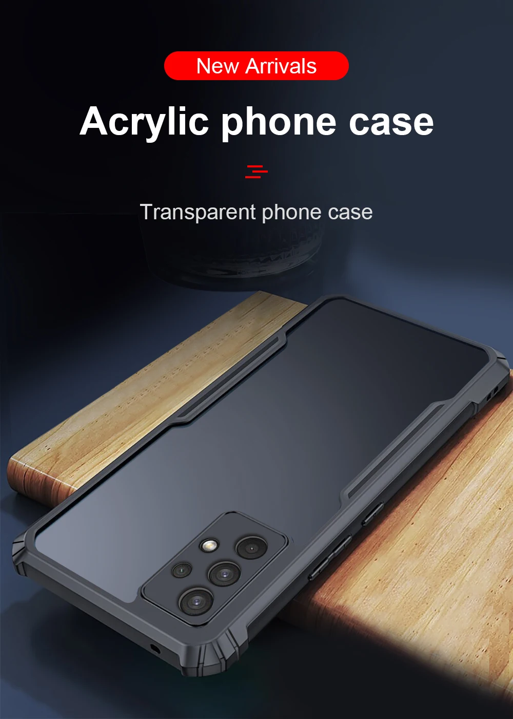 For Samsung Galaxy A72 A71 A52 A51 4G A50S A42 A32 A31 A21S A12 A10S A02 A30 A20 case clear armor shockproof acrylic phone cover