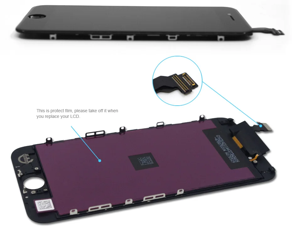 AAAA ЖК-экран для iPhone 5, 6, 6 S, 7, 8 Plus, ЖК-дисплей в сборе, дигитайзер, без битых пикселей, с 3D сенсорной заменой, ЖК-дисплей