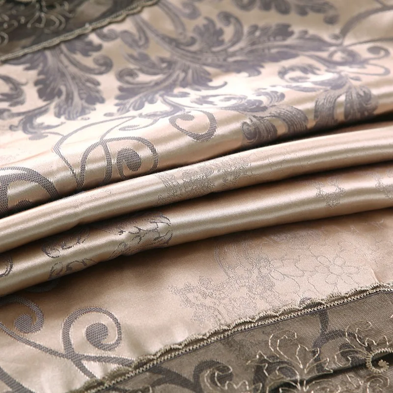 Европейское одеяло из чистого хлопка сатина жаккарда покрывало четырех частей