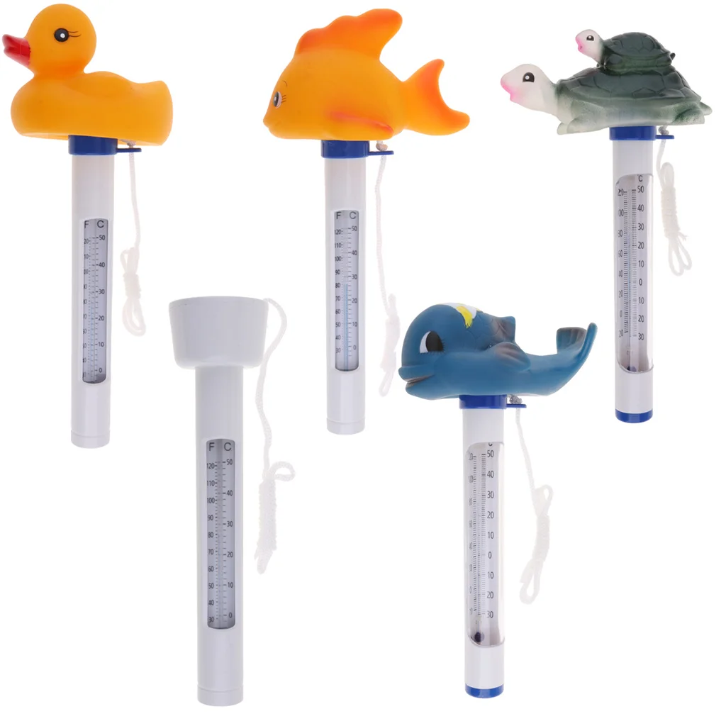 Floating Pool Thermometer Water Temperature Thermometers with String, for Outdoor & Indoor Swimming Pools, Spas, Hot Tubs