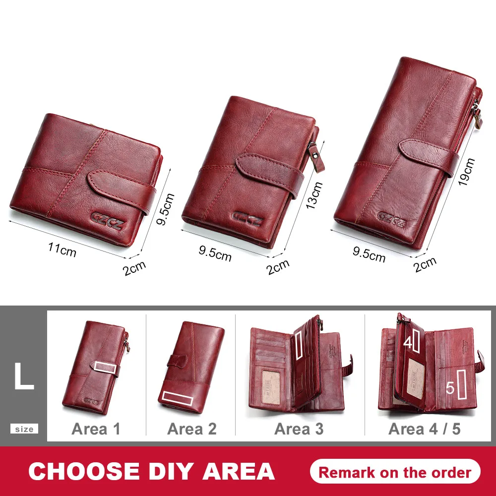 Женский кошелек GZCZ из натуральной кожи Дамское портмоне длинный модный