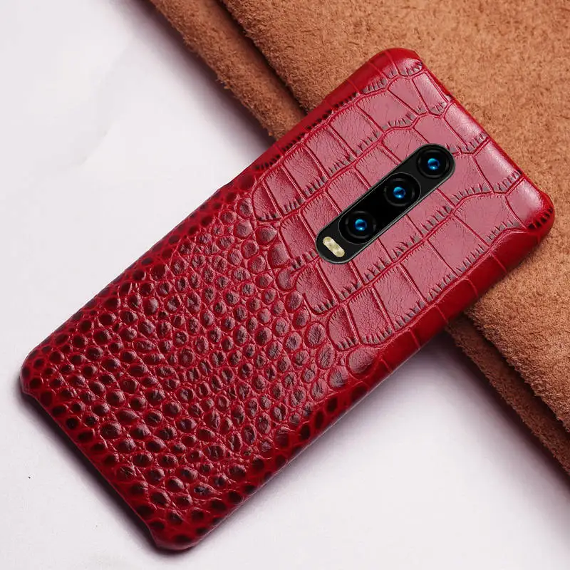 Розово-красный Чехол для телефона из натуральной коровьей кожи для Xiomi Red mi Note 8 Pro 8T Note 7 6 5Plus 4x чехол для mi 9 9T PRO 9 Lite 8 8 Lite A3 Note 10 - Цвет: Розово-красный