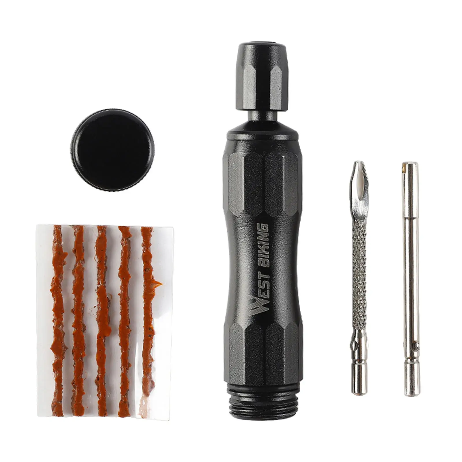 

Набор инструментов для ремонта шин бескамерных велосипедов, проколы для шин велосипеда с 5 полосками бекона, инструмент для вставки, расшир...