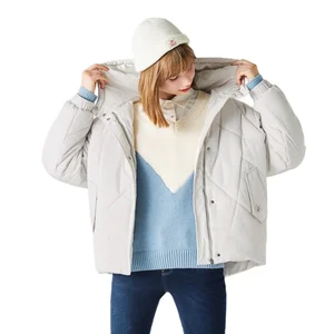 Куртка SEMIR Женская хлопковая, свободная короткая одежда в Корейском стиле, деловой стиль, зима 2019