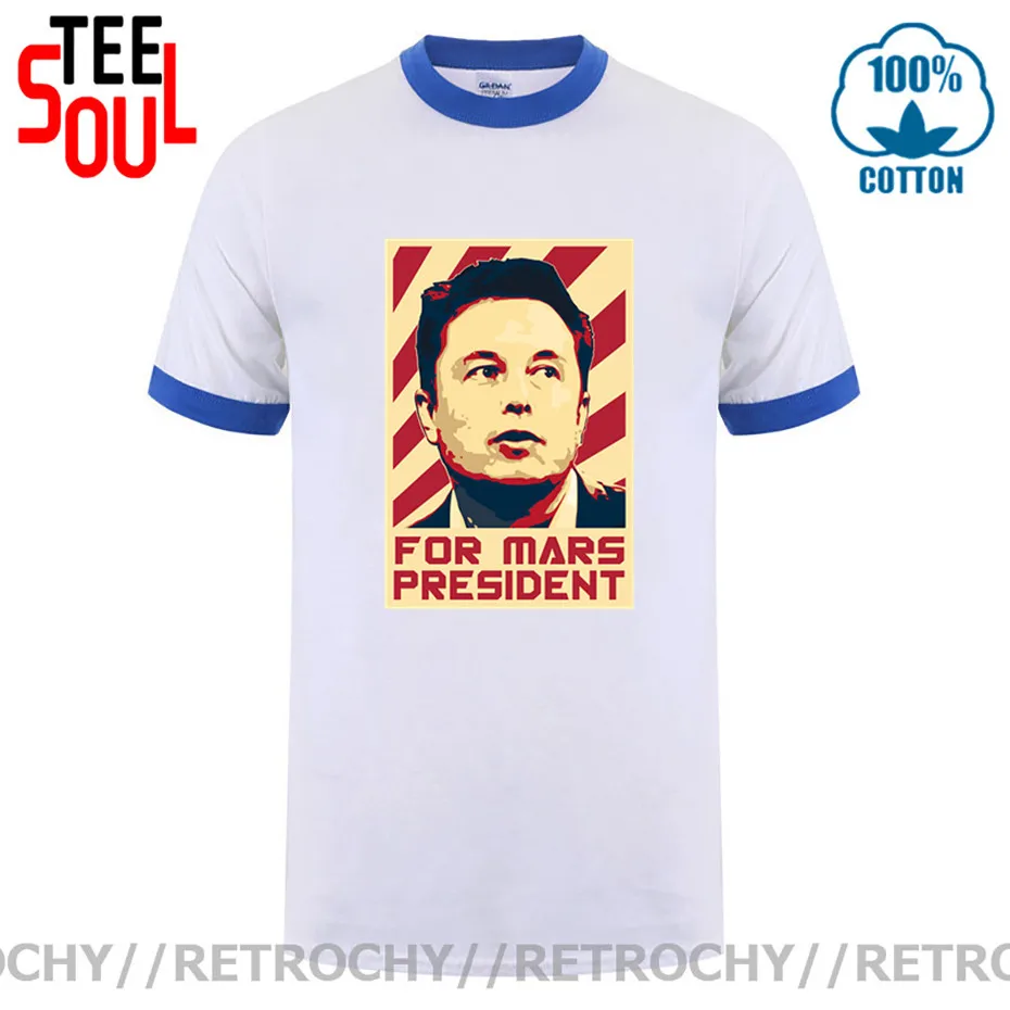 Забавная Винтажная футболка с надписью Vote Elon For Mars President для мужчин новинка SpaceX в