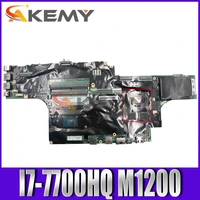 akemy for lenovo thinkpad p51 laptop motherboard cpu i7 7700hq gpu m1200 tested 100 work fru 01av369 01av360 01av359