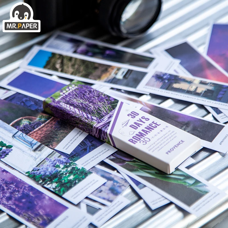 

Mr.Paper 8Designs 30Sheets/box Ins Romantic Journey Landscape Series Postcard Creative Greeting Gift Decoration Collage Material