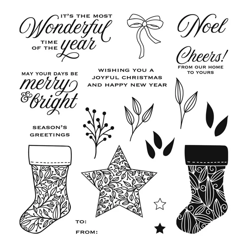 Набор штампов и декоративных нитей носков прозрачные штампы для скрапбукинга