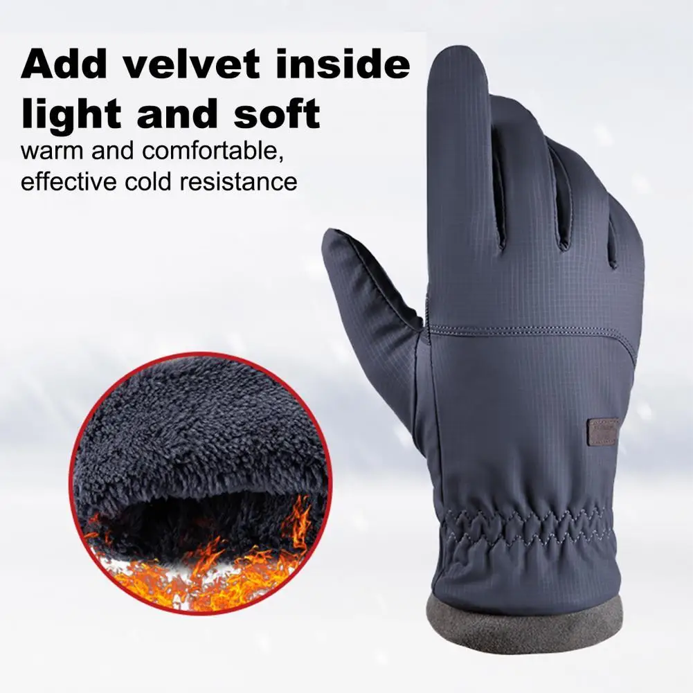 

Fleece 1 Pair Versatile Touching Screen Available Riding Gloves One Size Ski Gloves Keep Warm for Outdoor