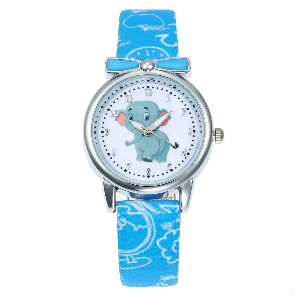 Лидер продаж модные брендовые Детские кварцевые часы с милым слоном из