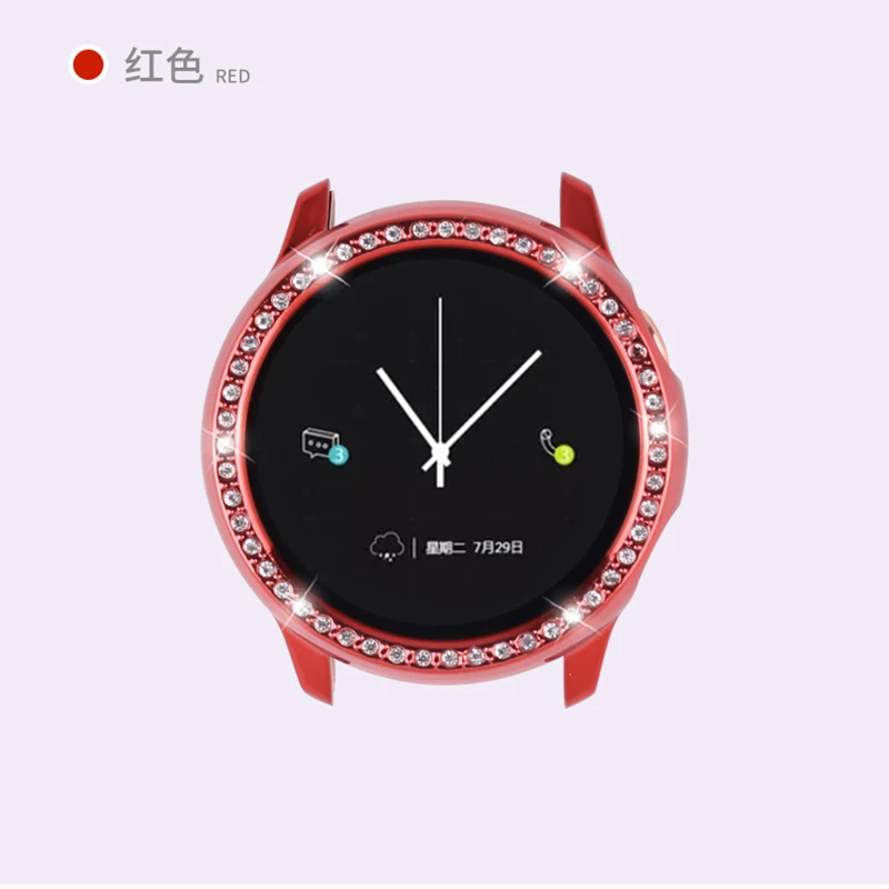 Чехол для galaxy watch active, для samsung galaxy watch active 2, 40 мм, 44 мм, защита Бампера, HD, полное покрытие экрана, защитный чехол - Цвет: red