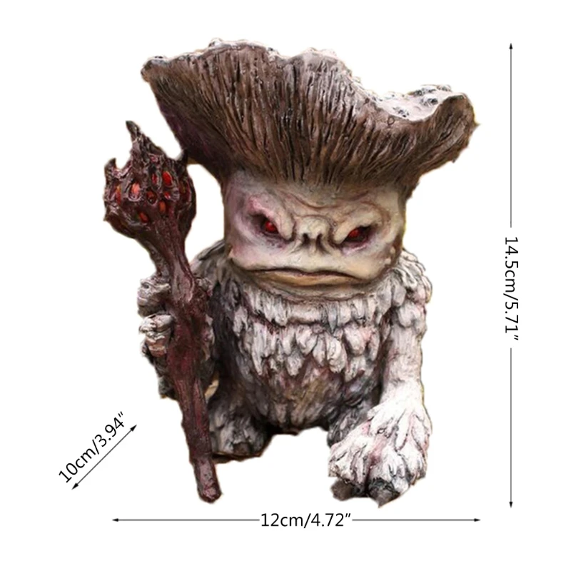 Миниатюрная фигурка Эльфа-гриба из смолы кукла старая фея шаман волшебник Тролль