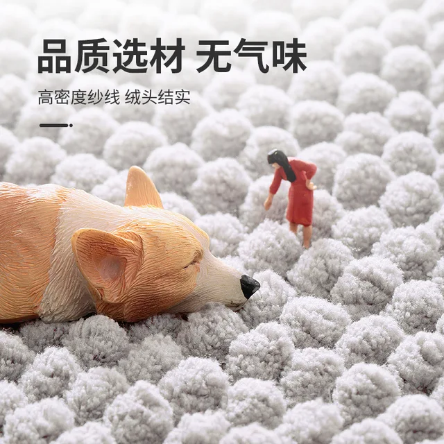 Thick Chenille Hotel Bathroom Floor Mats Home Bedroom Bathroom Entrance Non-slip Absorbent Foot Mat  Bathroom Rug Bath Mat