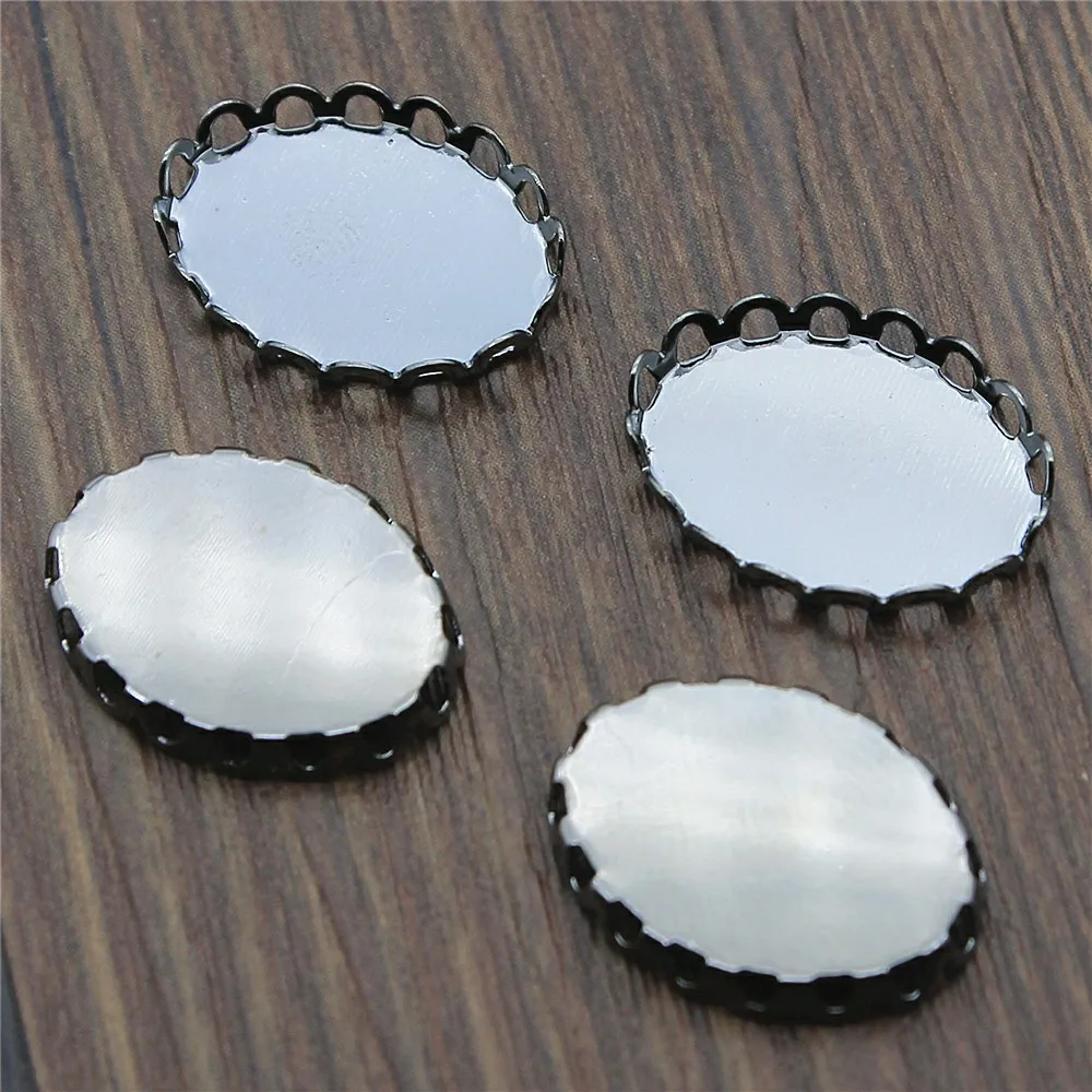 

Accessories for jewelry charm DIY 13x18mm Oval pendant base 10pcs