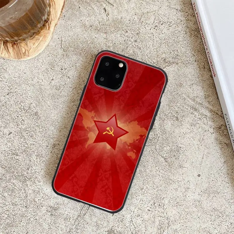 

Soviet Union USSR Grunge Flag Soft Phone Case For Iphone 6 6s 7 8 Plus XR X XS XSmax 11 12 Pro Mini Max
