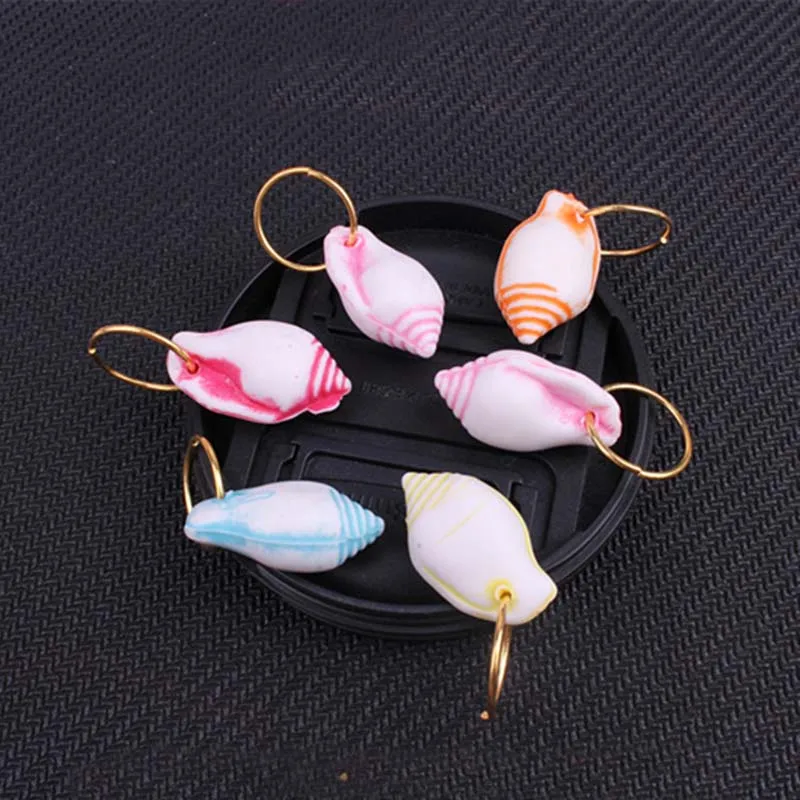 10 шт./упак. акриловая раковина океана подвески подвязанные лентой с объемной