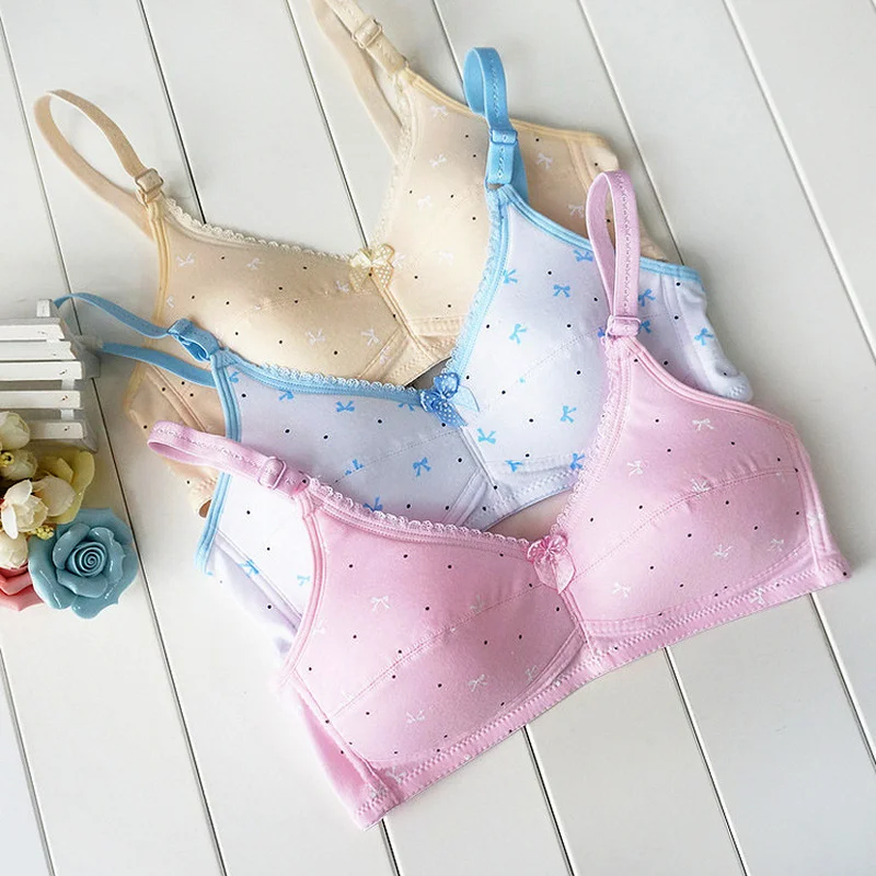 

Новинка, простое нижнее белье из чистого хлопка для девочек, студенческий бюстгальтер, развивающий тонкий бюстгальтер без стальных колец, у...