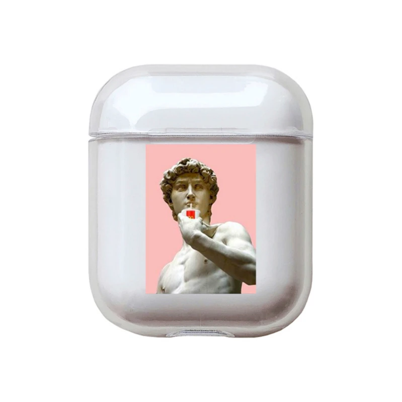 Милый чехол для Apple airpods чехол со смешными героями из мультфильмов статуи искусство Беспроводной Bluetooth наушники чехол для переноски 1/2 мягкие Защитный чехол