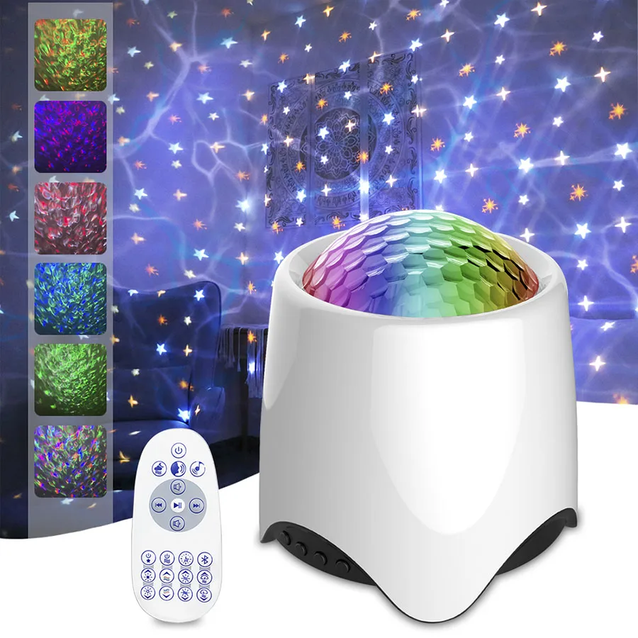 Звездный проектор светильник океанские волны лампа с дистанционным управлением