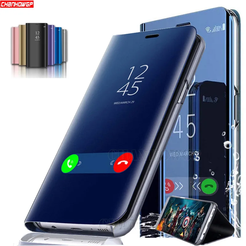 Умный прозрачный зеркальный чехол для Samsung Galaxy Note 10 S10 S9 S8 Plus S10E A50 A30 A70 A20e A20 A10 A40 A9 A8