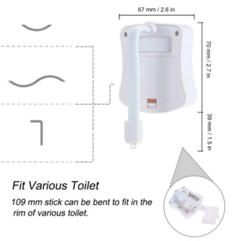 Умный ночник с пассивным инфракрасным датчиком для туалета светодиодная лампа