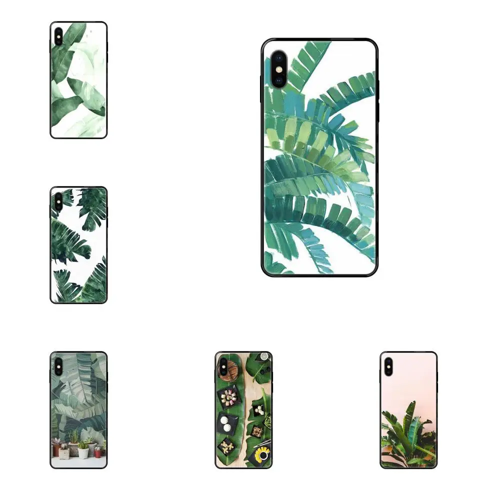 Банановый лист тропический для Huawei P8 P9 P10 P20 P30 P40 Lite Plus Pro 2017 P Smart 2019 Мягкий