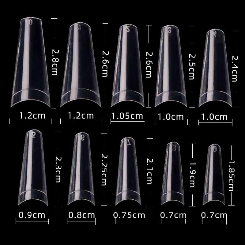 500 шт./пакет гроб балетки накладные ногти модные длинные стилет советы полное