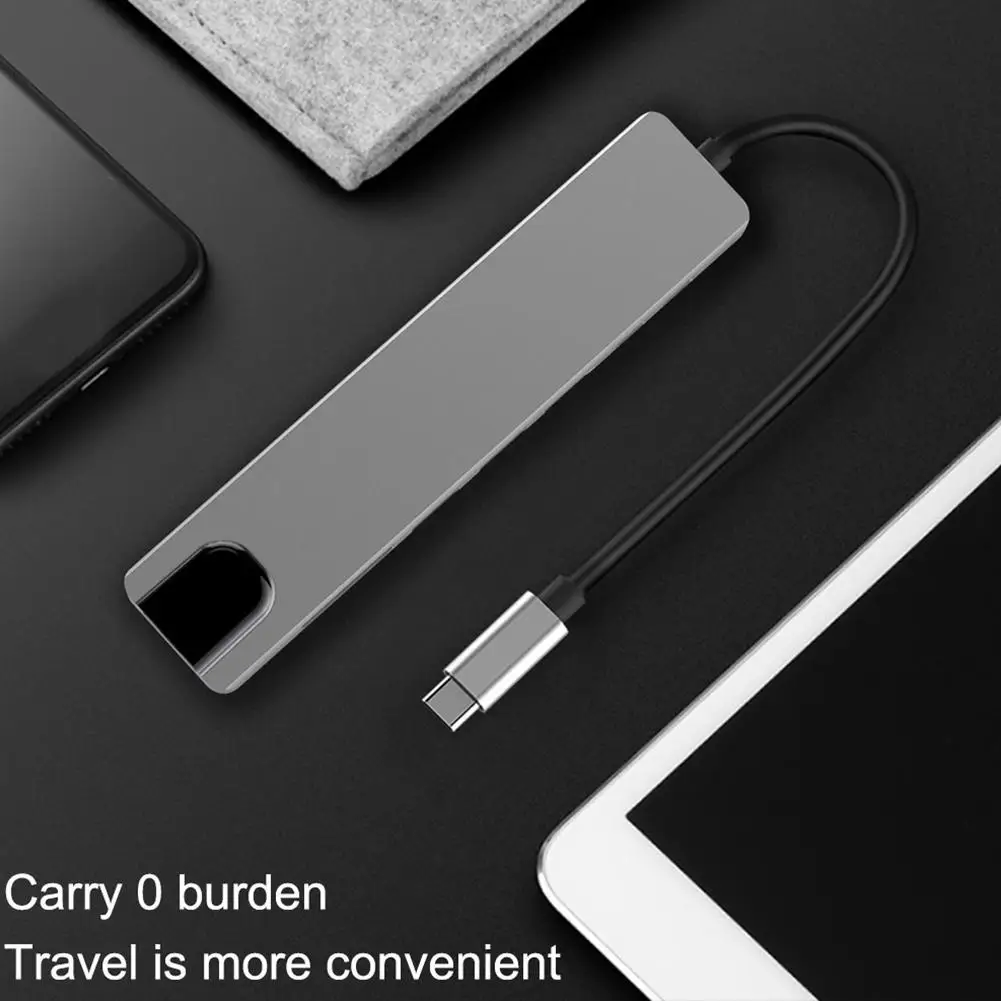 8 в 1 4 многопортовый Тип C USB совместимому с HDMI адаптер 3 0 кабель хаб для Macbook Aux