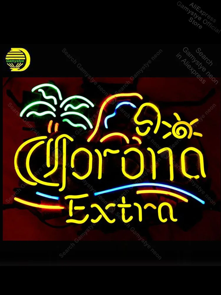 

Coron Extra Palm and SUN NEON SIGN REAL GLASS BEER BAR PUB LIGHT SIGN Lighted Garage Signs Motorcycle Neon sign Pet Shop Sign