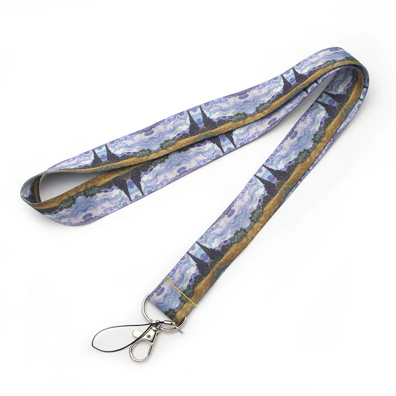 CA100 Art series Van Gogh lanyard for buttons phone Cool Neck Strap Monet lanyard for camera whistle ID badge cute gifts