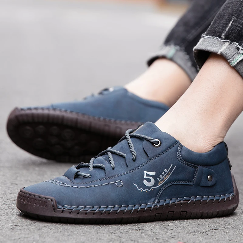 

Men Sneakers Fashion Men Casual Shoes Leather Handmade Breathable Man Shoes Luxury Brand Mens Loafers Moccasins Adult Footwear