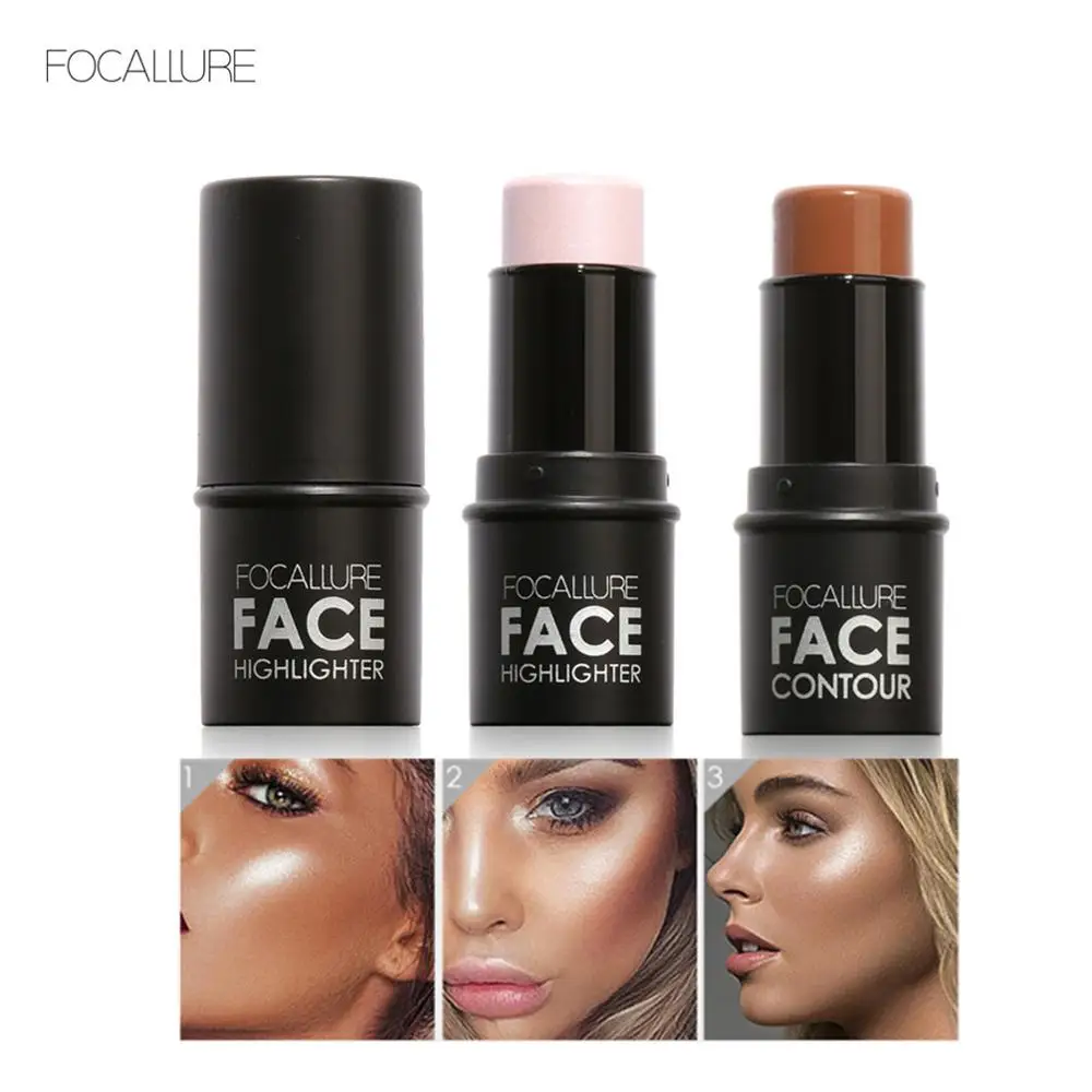 

Focallure 4 Colors Highlighter Stick Glitter Palette Makeup Glow Face Contour Bronzer Shimmer Illuminator Highlight Cosmetics