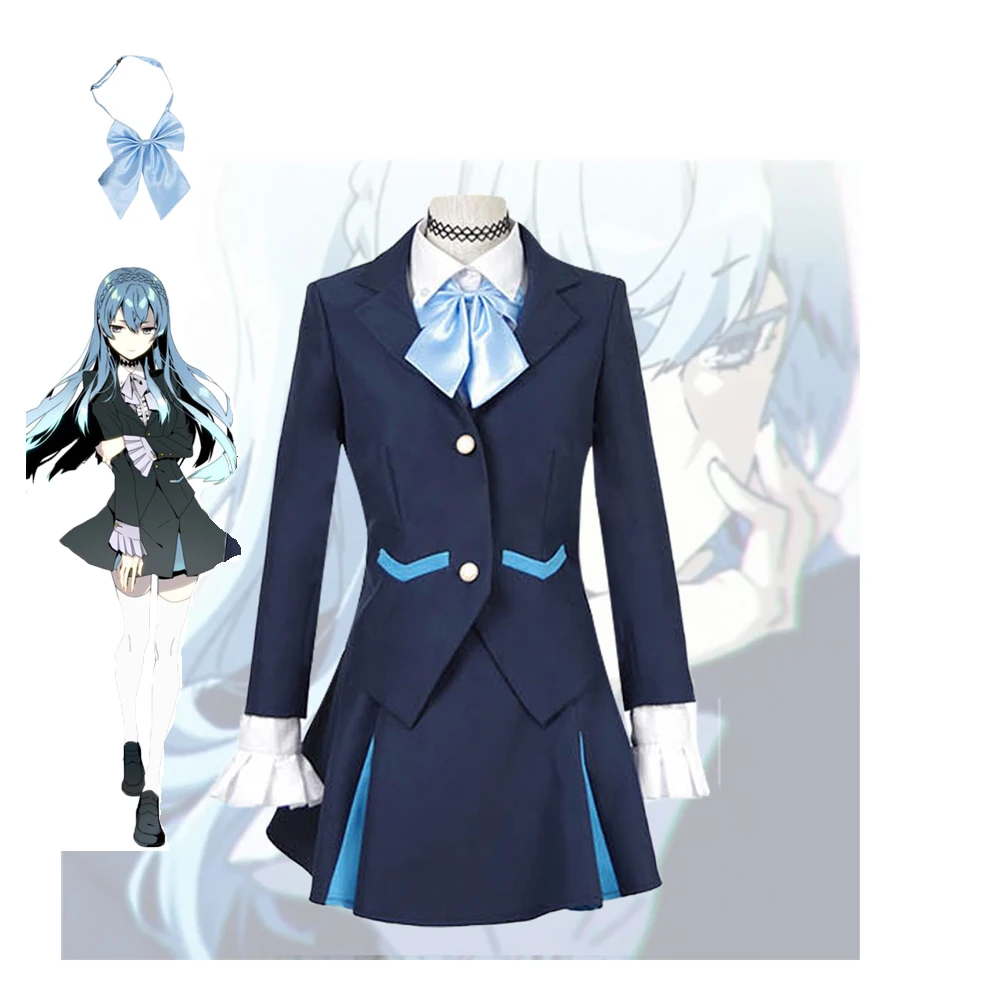 

Anime! Kiznaiver Sonozaki Noriko School Uniform Cosplay Costume Lovely Full Daily Suit Halloween cosplay costume and wig