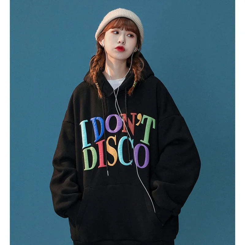 

2021 New Arrivals Sweater Women's Spring and Autumn Hooded Chic Cartoon Sweet Cool Top Loose Korean BF Lazy Wind Thin Coat