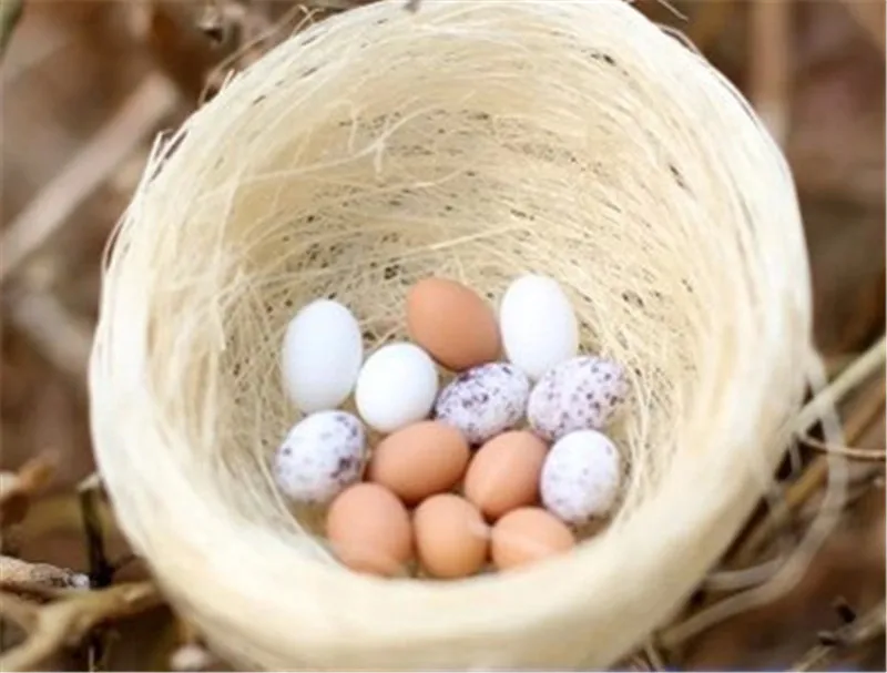 Hot Sale Simulation Animal Model Bird Nest Egg Figurine Bonsai Home Decor Miniature Fairy Garden Decoration Accessories Modern | Дом и сад