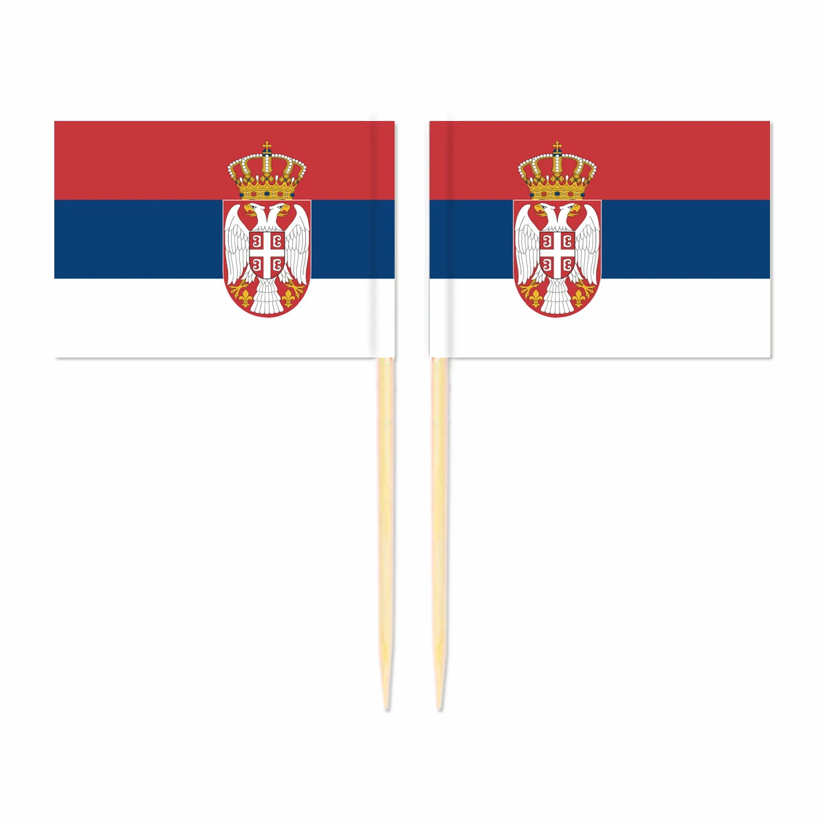 Флаг зубочисток Сербии X см топпер для торта праздничный кекс свадебные