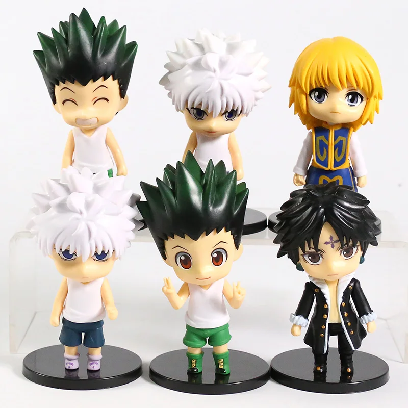 Милые фигурки из ПВХ Hunter x Huner Gon Freecss Killua Zoldyck Kurapika набор игрушек 10 см|Игровые и