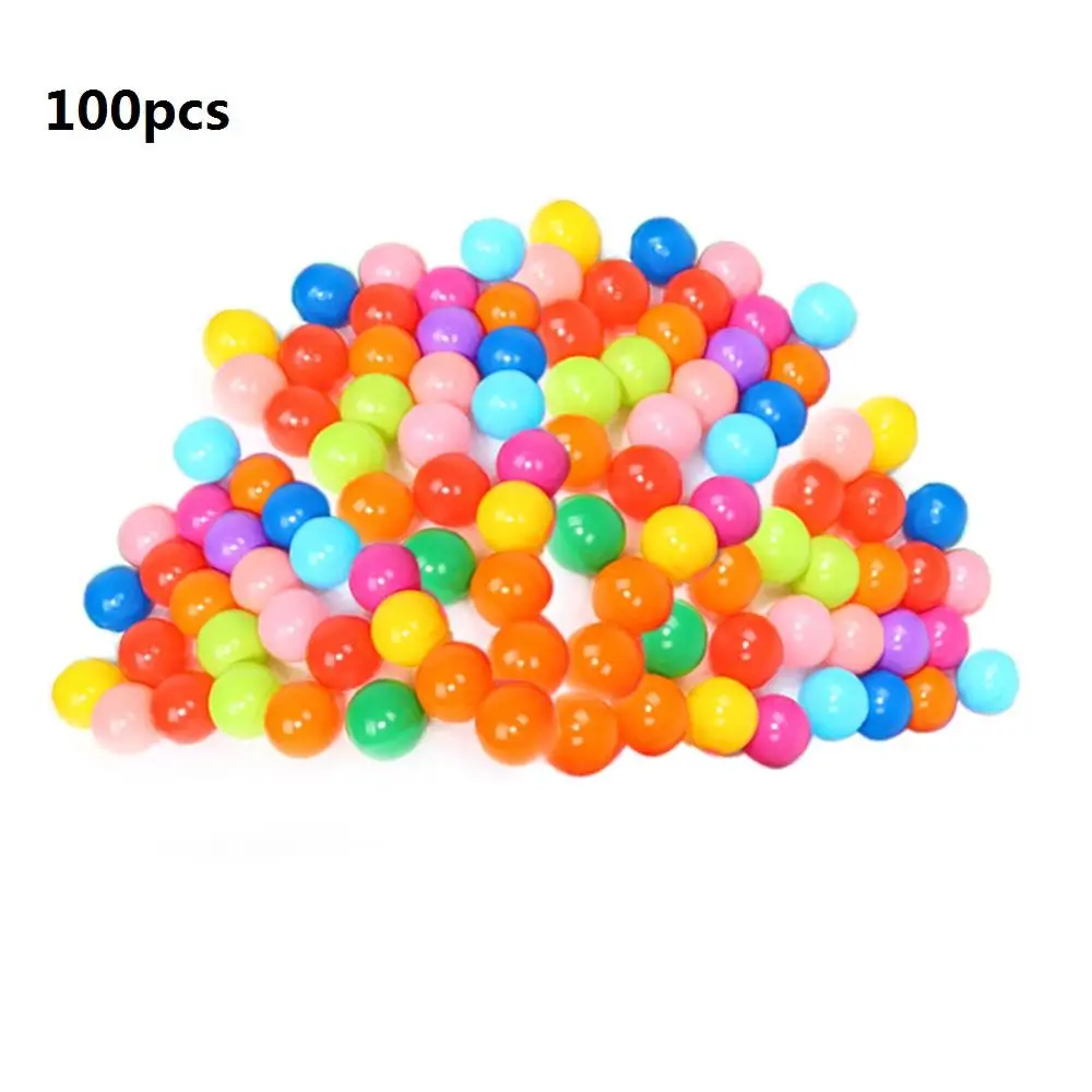 100pcs 100 шт Детские Безопасные мягкие пластиковые шарики для игры в бассейн, океанские шары для детей, игрушка, подарок для бассейна, детская игрушка, подарок с черным, голубым, розовым - Цвет: 100pcs