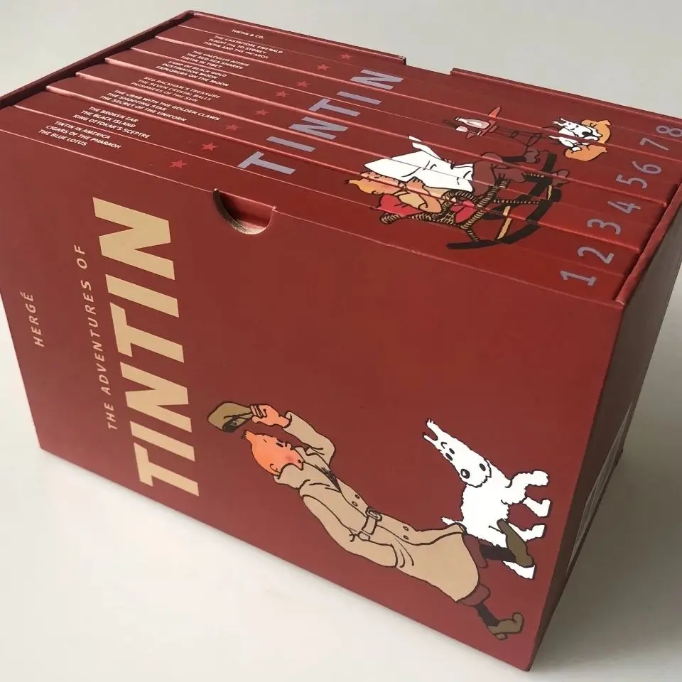 

Новый полный набор приключений Тинтин, 1-8 дюймов, детская книга с историями на английском языке, высококачественные английские книги с картинками, детский праздничный подарок