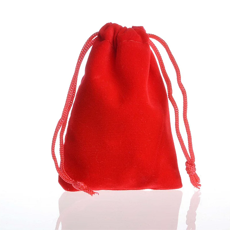 50 шт. черные красные синие фланелевые сумки ювелирные изделия упаковка бархат