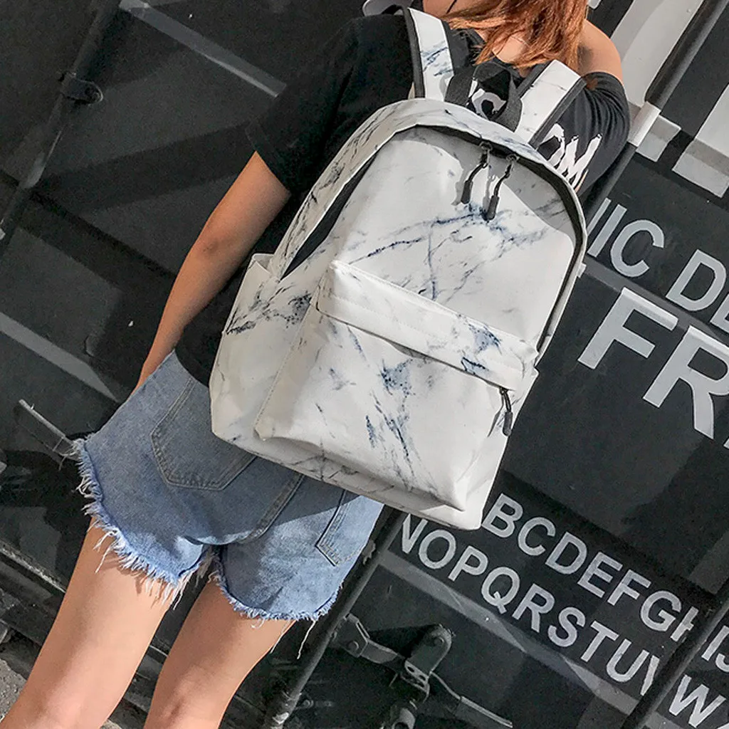 Модный женский рюкзак mochilas с мраморным узором, женские рюкзаки большой емкости, школьные сумки для девочек-подростков, mochila feminina