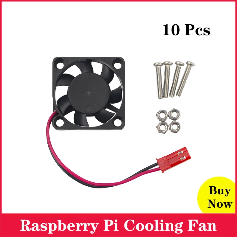 Вентилятор охлаждения для Raspberry Pi 4 Model B 4B 3B 3 + 10 шт. В 5 В|Аксессуары