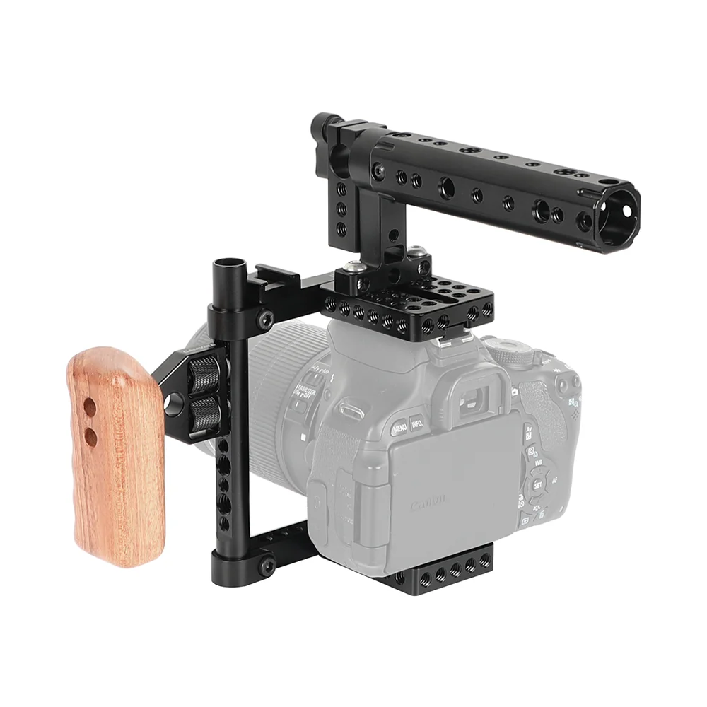 Купи CAMVATE Camera Cage Rig For Canon 60D/70D/7D Mark II/5DSR/5DS/Nikon D7000/D7100, D7200, D300S, D610/A99/A58, A7/A7II/GH5/GH4/GH3/GH2 за 4,795 рублей в магазине AliExpress