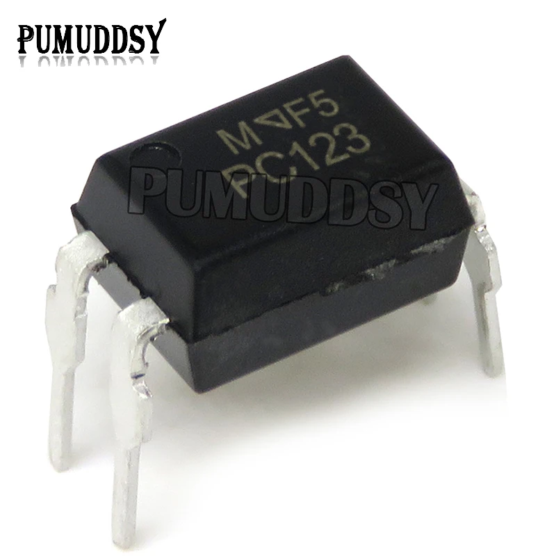 

10 шт., оптический изолятор PC123 DIP-4, транзистор, оптоэлектронный выход, новый оригинальный