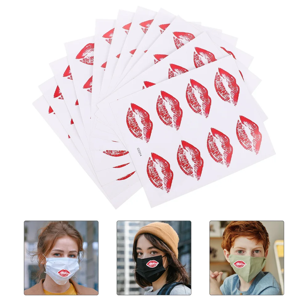 

8 Sheets of Luggage Decals Mask Decals Candy Pouches Stickers Mask Decors
